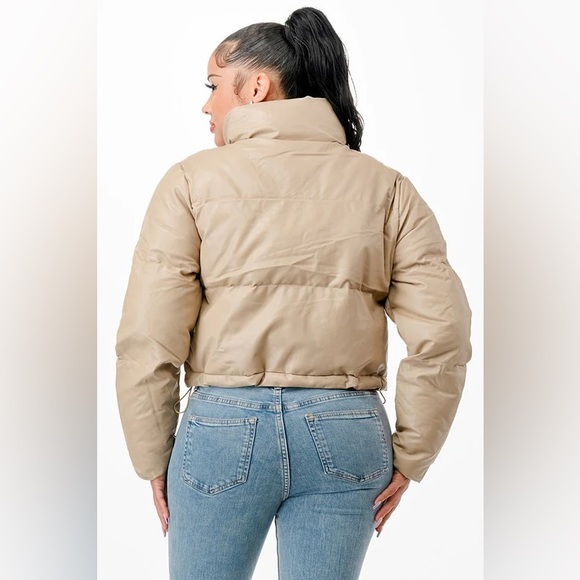 •All About the Puff• Faux Leather Puffer Jacket - Picture 5 of 5